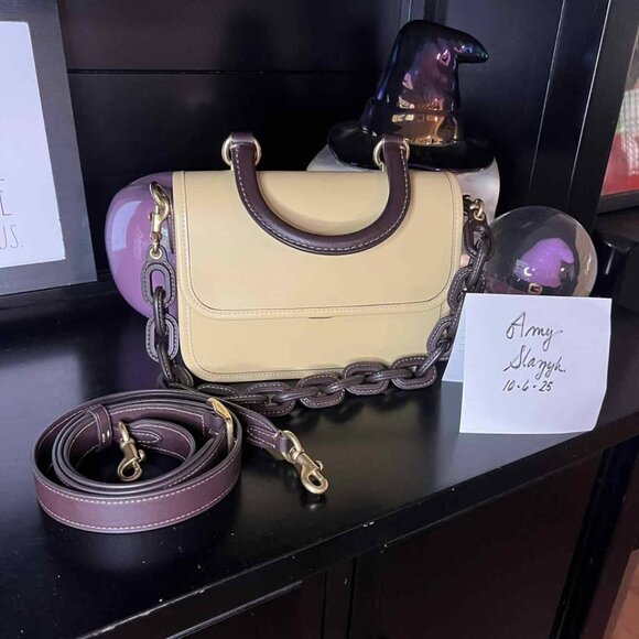 Coach Rogue Top Handle in Hay/Colorblock - Picture 1 of 5